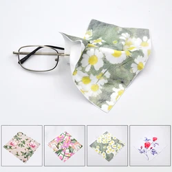 4PCS Suede Cleaning Cloth Flower Art Jewelry Eyeglasses Sunglasses Camera Lens Wipes Musical Instrument Furniture Scratch Proof