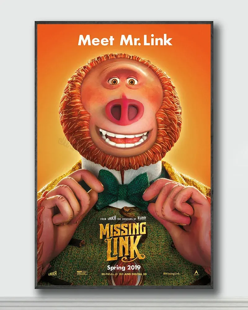 NJ222 Missing Link Movie 1 Silk Posters and Prints wall art Art Poster Home Decor
