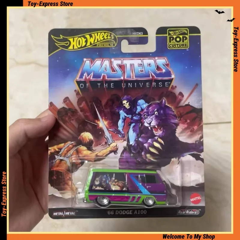 Hot Wheels Premium 2025 Cultura Pop Hotwheels 2025 1/64 Modelo de Carro Crianças Brinquedos Mestres do Universo Dodge A100 Menino Crianças Brinquedos