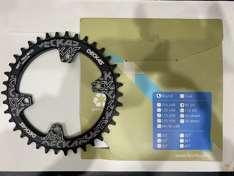 Deckas Round 96BCD Chainring MTB Mountain BCD 96 bike bicycle 32T 34T 36T 38T crankset Tooth plate Parts for M5100 M6000 M7000