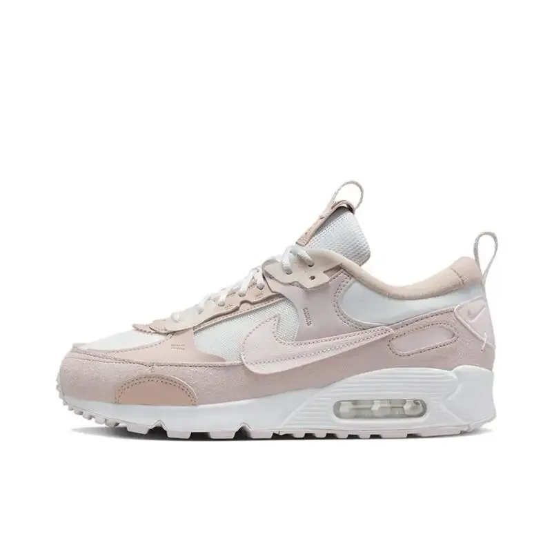 Nike Air Max 90 Men's Women's Running Shoes Anti Slip Breathable Retro Waffen Shoes Forrest Gump Shoes Futura/Light Pink/White