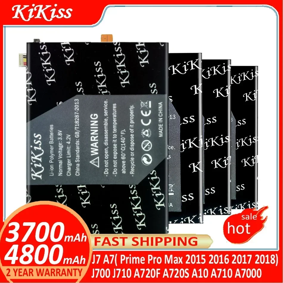 KiKiss Battery For Samsung Galaxy J7 A7( Prime Pro Max 2015 2016 2017 2018) J7Pro J7Max J700 J710 A720F A720S A10 A710 A7000