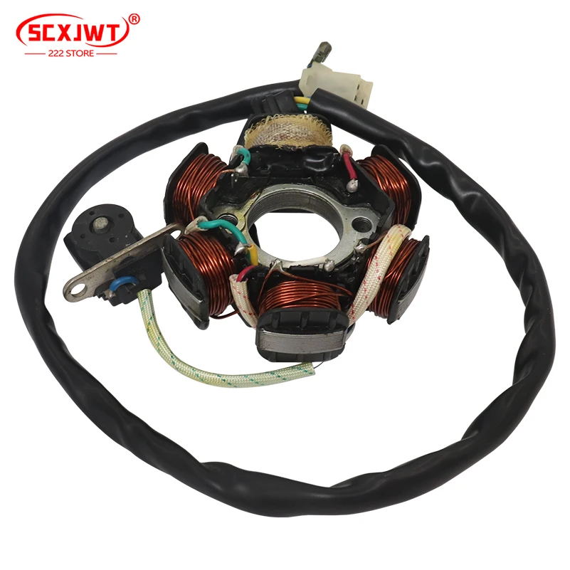 6 Coils Magneto Stator Coil for 49cc 50cc 70cc 90cc 110cc 125cc 150cc GY6 Moped ATV Scooter Go Kart TaoTao Dirt Bike 4-Stroke