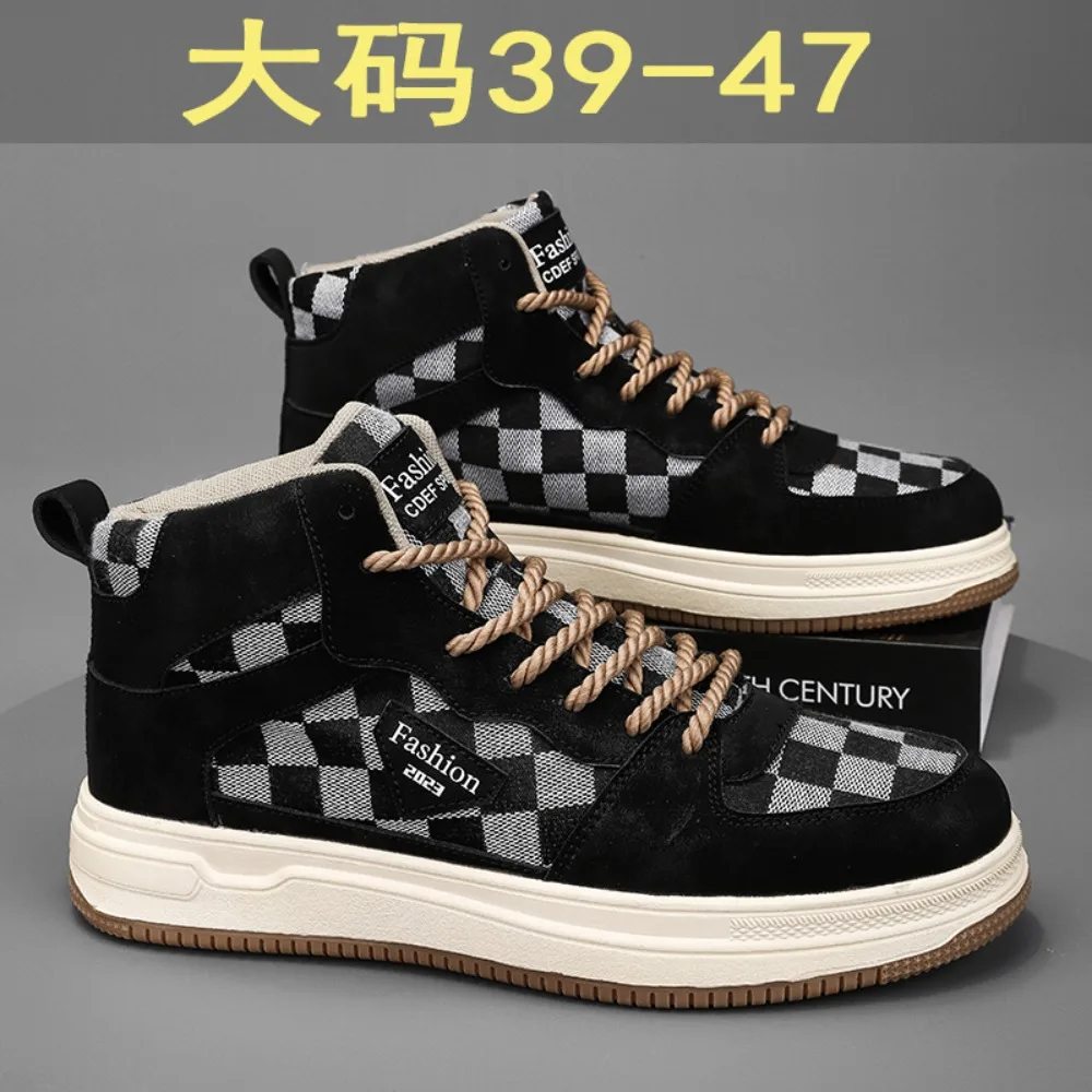 

Retro Splicing Jogging Shoes for Men Versatile Breathable Comfortable Sneakers Outdoor Low-top Casual Men Board Shoes Size 47