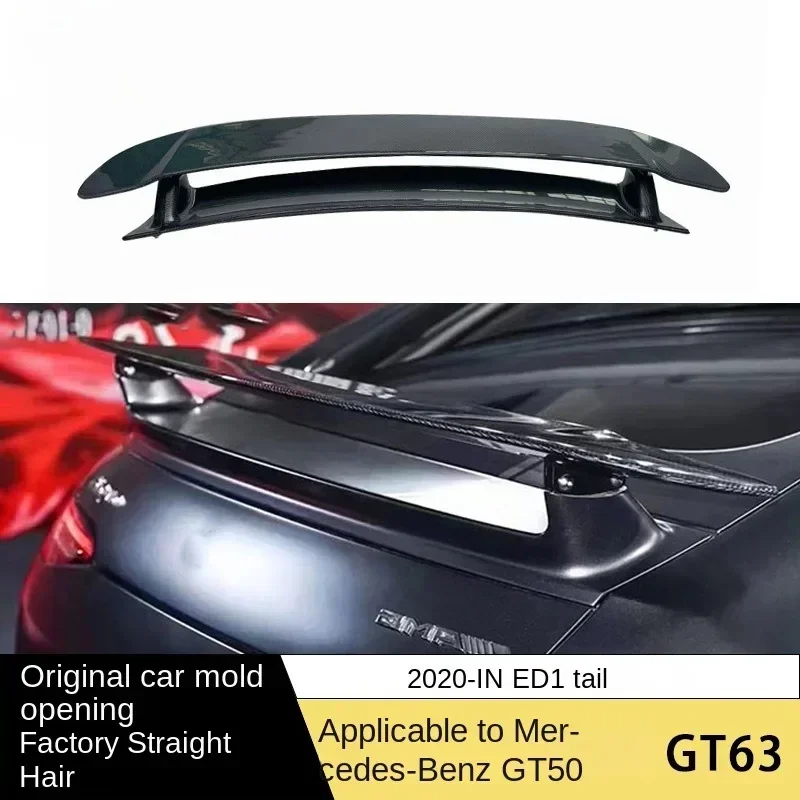 New! For Mercedes AMG GT50 GT63 Carbon Fiber Rear Wing Double layer Fixed Wing Spoiler Modification Exterior Parts Car Accessori