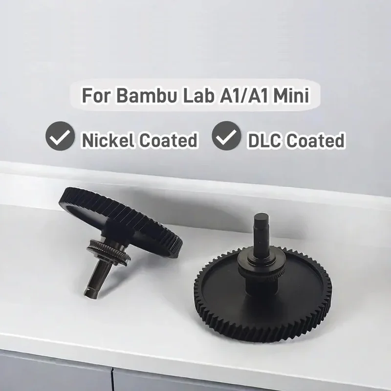 

For Bambu Lab A1/A1 Mini Extruder Gear Assembly CNC POM Nanocoated Hardened Steel gear Extrusion Head Gears 3D Printer Parts