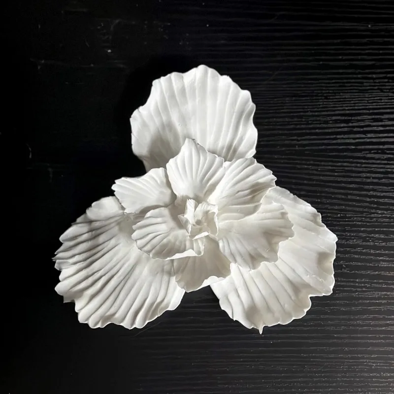 New Chinese-style wabi-sabi wind sales office, peony flower ceramic model room, study entrance aisle, soft vase 5