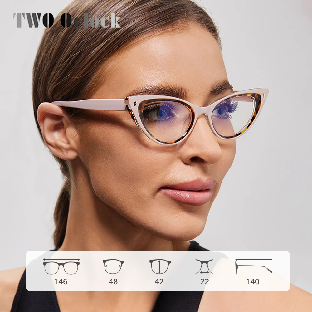 High Quality TR90 Women Anti Blue Glasses Cat Eye Eyeglasses Modeling Anti Glare Glasses Eye Protection Gaming Computer Eyewear
