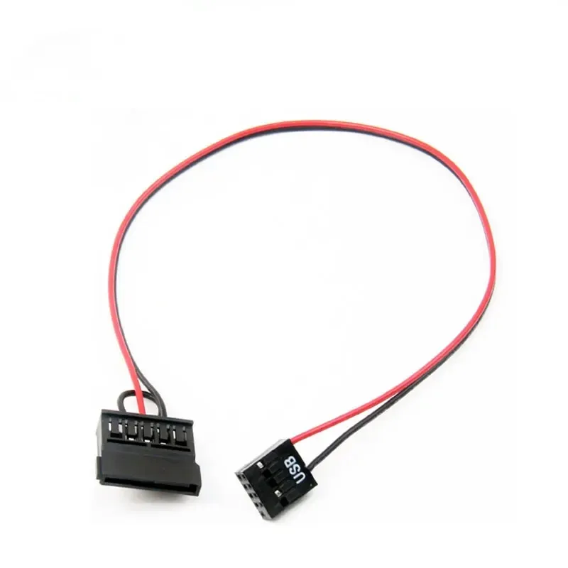 ITX Motherboard USB 9Pin to 1x 2x Sata SATA Female SDD Power Cable Adapter 30cm 12inch