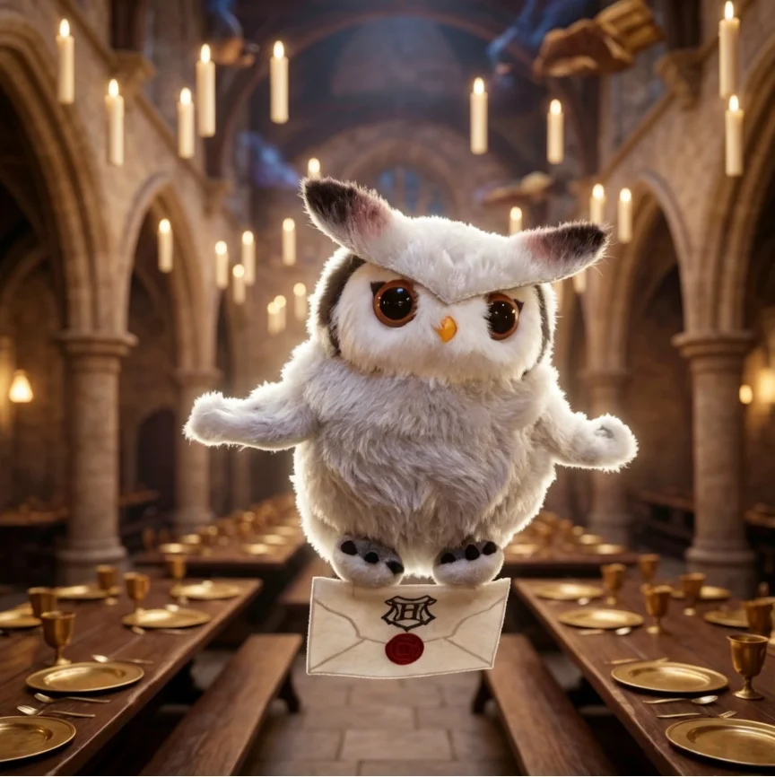 POP MART GONG Harry Potter Serie de Peluches de Búhos, Contenedor Sorpresa Misterioso para Abrir, Colgante, Figura de Anime Adorable, Adorno, Regalo