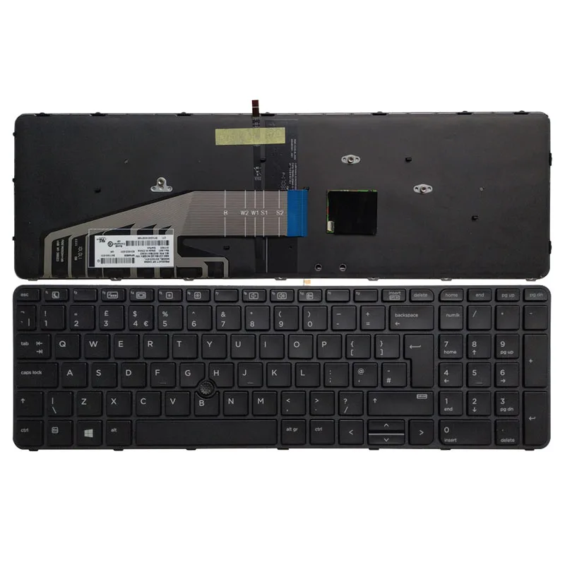 NEW UK Laptop Keyboard For HP Probook 650 G2 655 G2 450 G3 455 G3 470 G3 450 455 470 G4 black backlit with Pointer