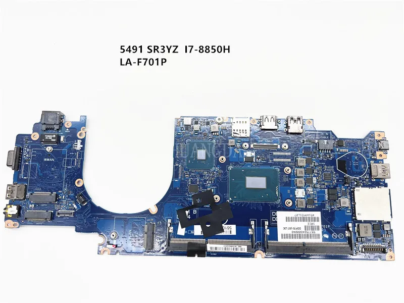 Imagem -02 - Usado para Dell Latitude 5491 Motherboard 0f37wm Sr3yz I78850h Ddp70 La-f701p 100 de Trabalho