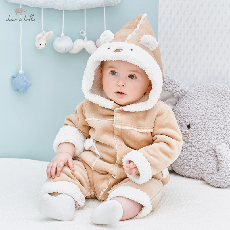 Dave Bella Christmas Cute Infant Clothing Autumn Winter Newborn Baby Rompers for Baby Boys Girls Jumpsuit DB4223847