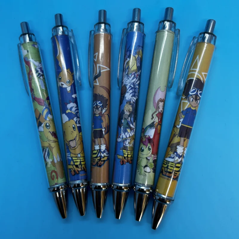 New Digimon animation peripheral Agumon cartoon creative press gel pen personalized signature pen ink pen stationery wholesale