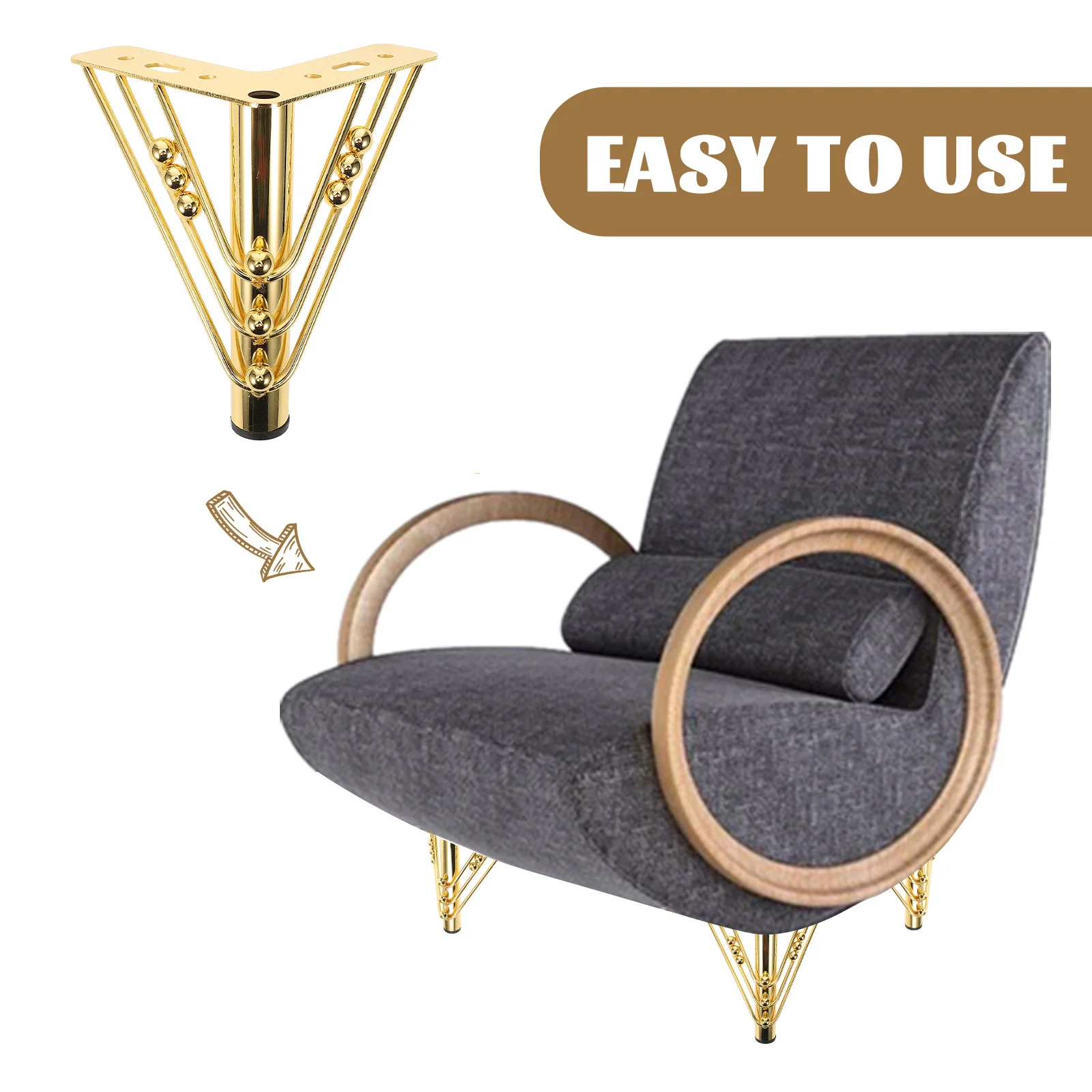 

Metal Furniture Legs Heavy Duty Sofa Table Cabinet Support Feet Modern Replacement Legs For Furniture Decor