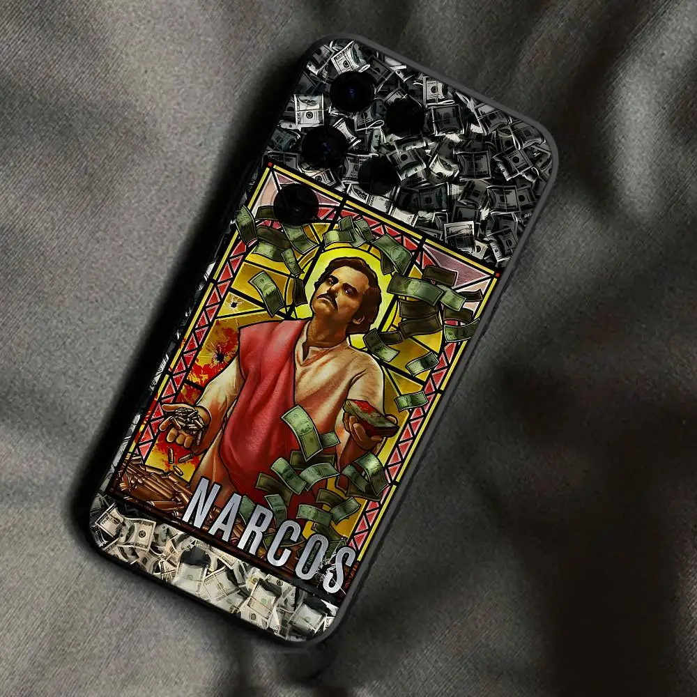 حافظة هاتف N-Narcos Pablo Escobar لهاتف سامسونج S25، S24، Ultra، S20، S30، Plus، S22، S23، Ultra، Plus، 5G بقصة ضيقة ضد الغبار