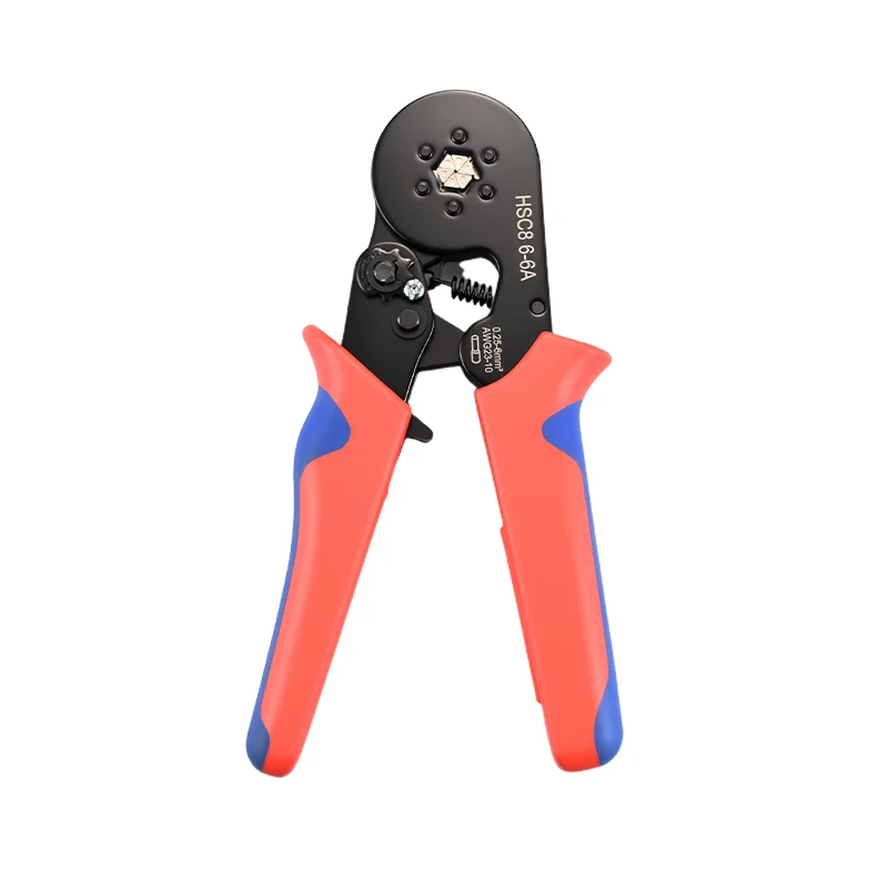 

Автоматический регулируемый шестигранный зажимной инструмент Hsc8 6-6A – красные и синие рукоятки для удобного захвата, прочные пластиковые клещи для обжима проводов, подходят для кабелей и клемм AWG23-10/0.25-6.0мм², для электромонтажных работ.