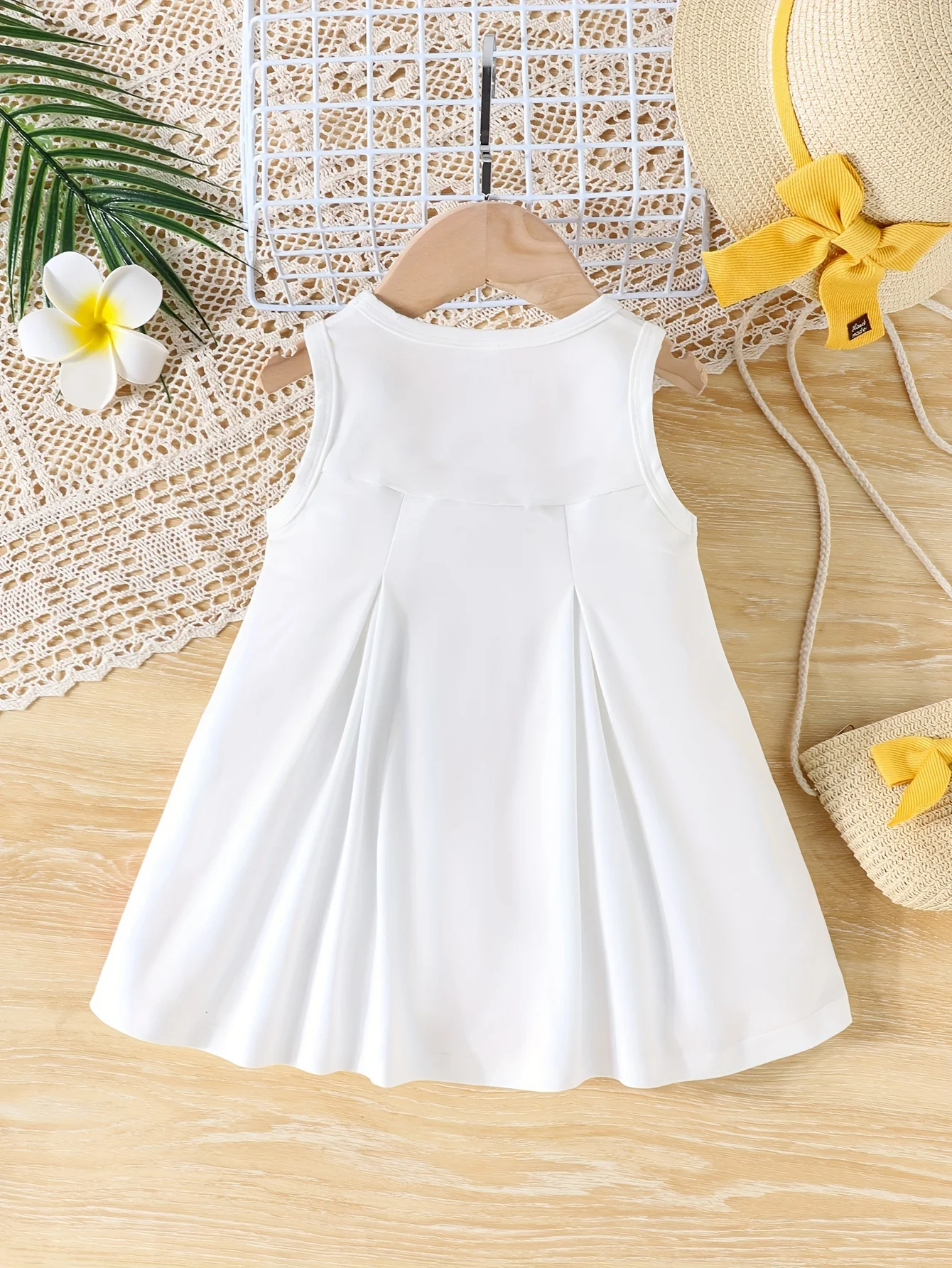 Summer Baby Girl Sweet Outdoor Camisole Dress Cute Western Chic Casual Base Dress Comfortable Breathable Holiday Style