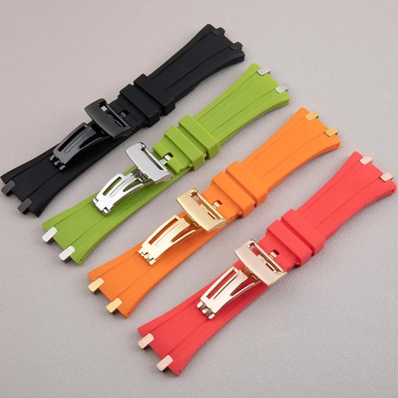 

Ремешок для часов Audemars Piguet 15400 15500 26331, 3,5 мм, с мягкими резиновыми концевыми звеньями, 26 мм, для AP
