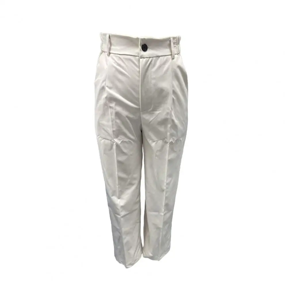 

Women's White Pants White High-rise Wide Leg Long Pants Urban Office Ladies Elegant Pants/Trousers Trend 2026 Commuting Workwear
