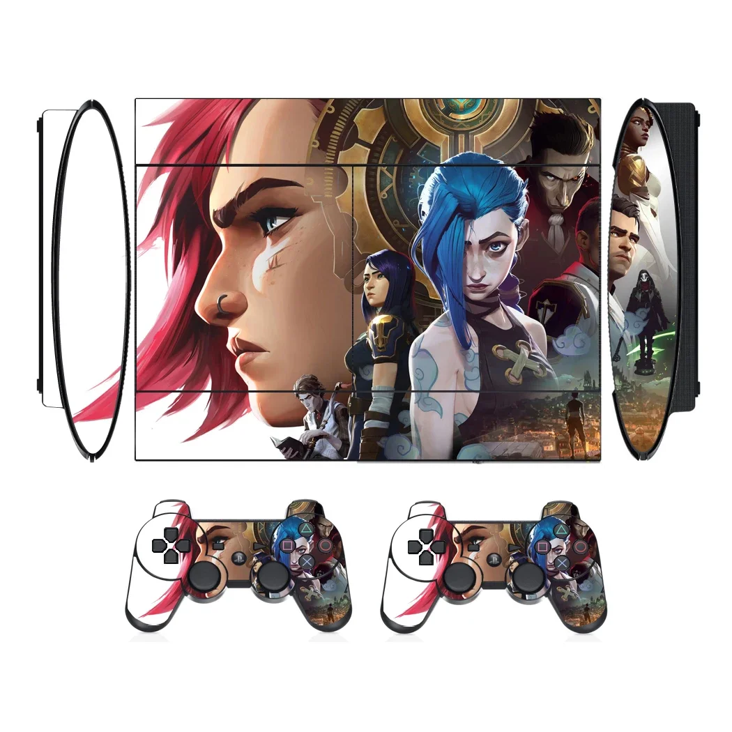 2201 Protector de pegatina de piel de vinilo para Sony PS3 Super Slim y 2 pegatinas de pieles de controlador