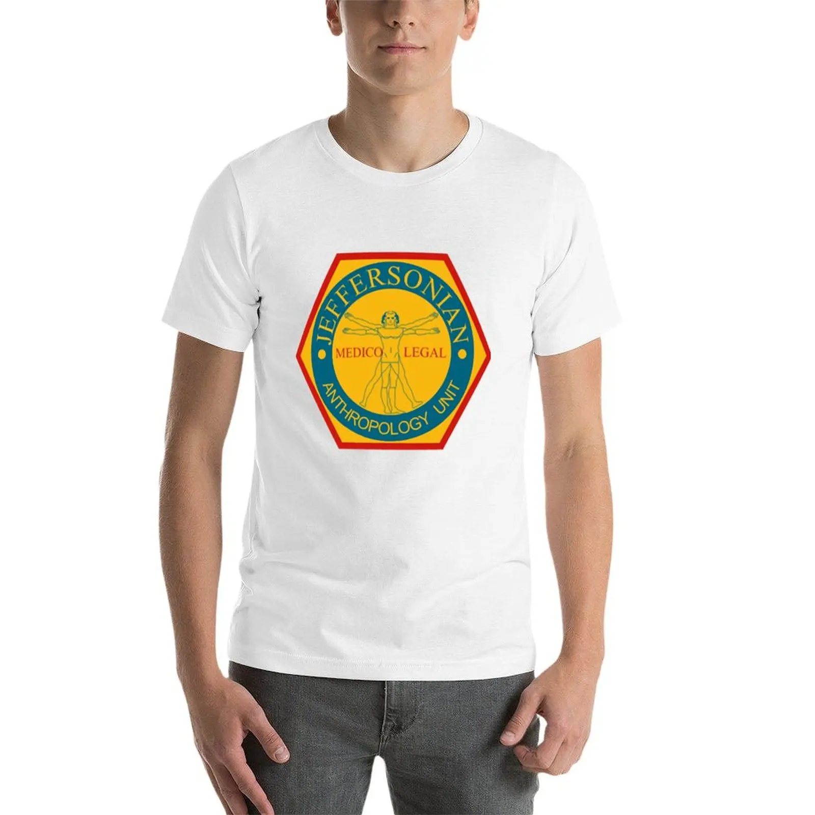 تي شيرت Jeffersonian-logo تي شيرت رجالي فاخر أساسي تي شيرت #4