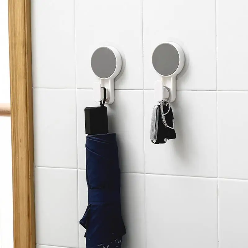 Hooks For Walls No Damage 2PCS Sticky Hangers No Drill Decorative Hooks For Bathroom Shower Kitchen Utility Hooks For Bag Towel