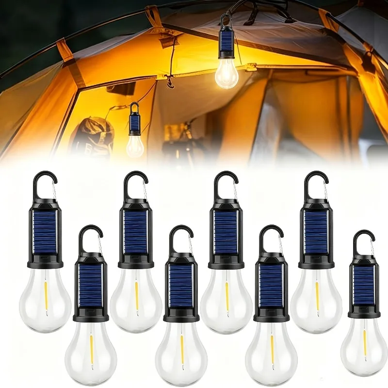 Outdoor LED High-brightness Bulb Vintage LED Camping Light with Hook Dimmable USB Charging Hiking and Fishing Light
