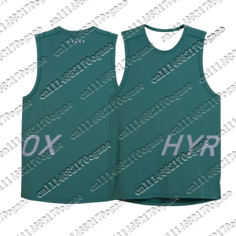 Men HYROX Training Athletic Sleeveless Top Oversized Quick‑Dry Workout Tank with Breathable Street‑Athletic Tee for Gym Fitness
