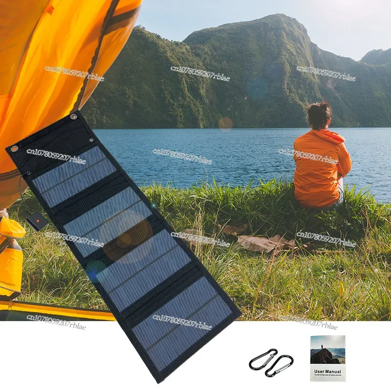 Solar Panel Folding Pack, Off-Grid Photovoltaic Solar Panel Charger Outdoor Camping 10W4% Off