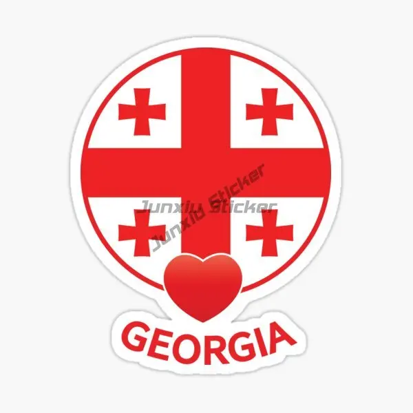 Georgia Flag Georgians Vinyl Sticker Waterproof Decal Car Accessories