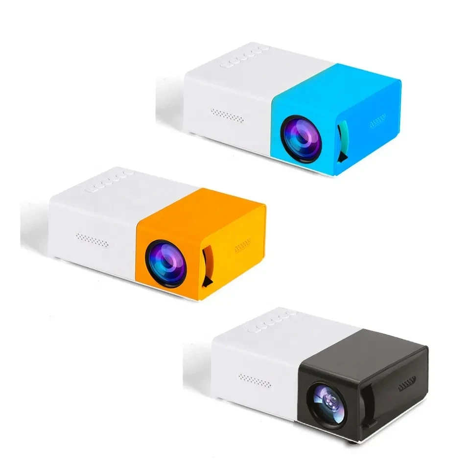 Miniproyector LED YG300 compatible con 1080P, Compatible con HDMI, Audio USB, portátil, reproductor de vídeo multimedia para el hogar