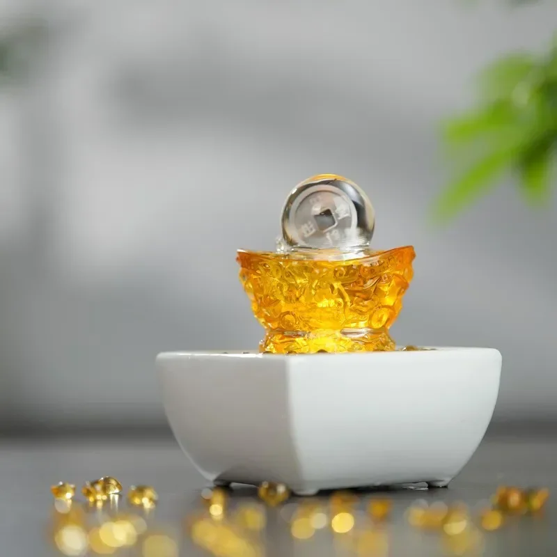 Small Bafang Fortune Cornucopia Flowing Water Ornament, Living Room Feng Shui Ornament Opened Housewarmingn29