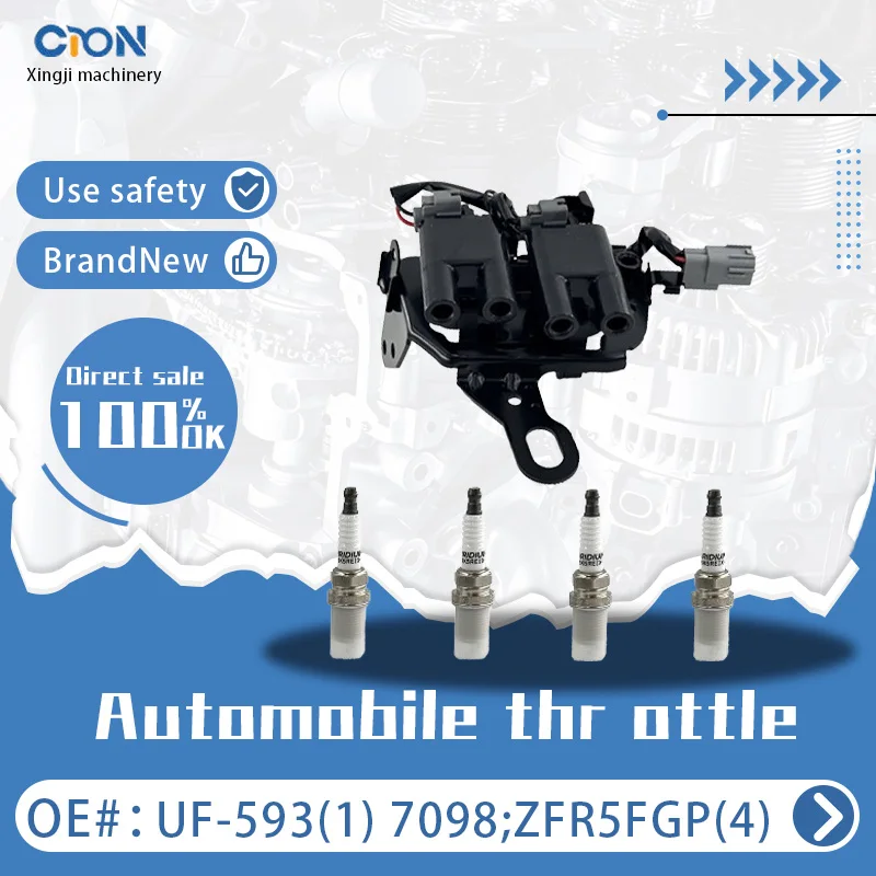 

a set of Xingji 1 Ignition Coil Packs and Spark Plugs For Hyundai Elantra 07-12 #UF593 And #ZFR5FGP