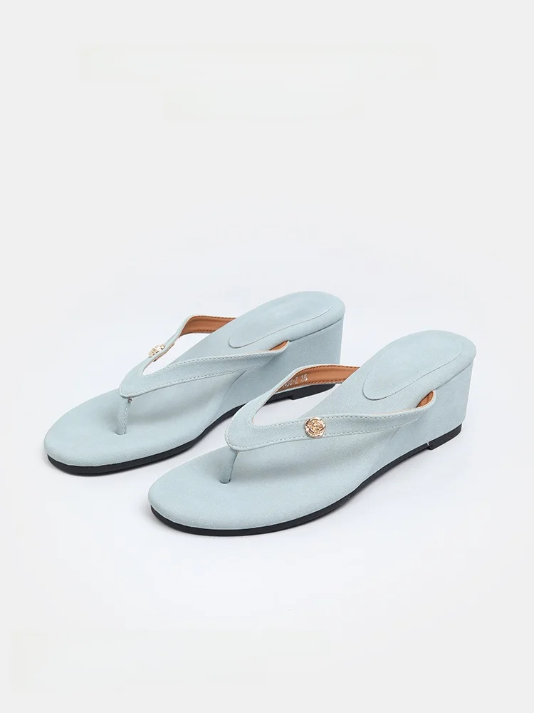 ele-metal-tea-rose-w-sandals-women's-summer-outdoor-beach-holiday-slippers-comfortable-slip-on-flat-heel-oes