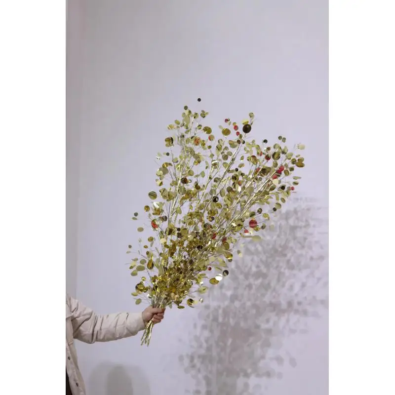 

10 шт. серебристо-золотых блестящих украшений для свадебного зала, круглые лазерные зеркальные элементы, декоративные бусины для мероприятий, сценических фонов и вечеринок