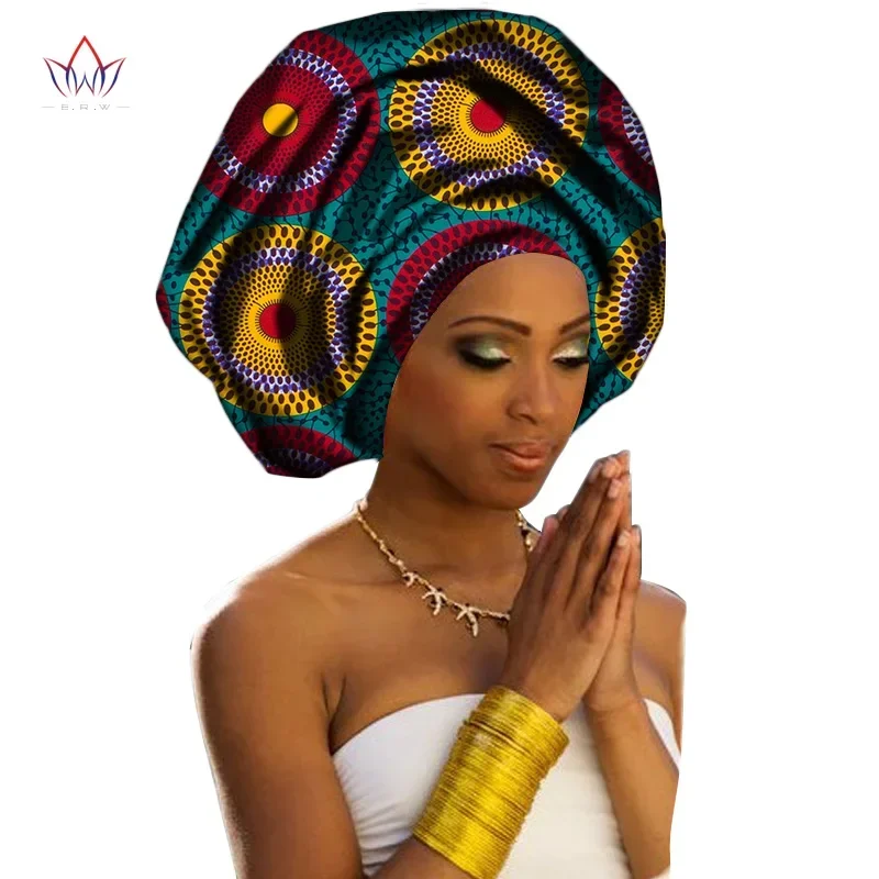 Bintarealwax African Headwraps for Women Sweet Head Scarf for Lady Hight Quality Cotton African Women Headwraps WYC001