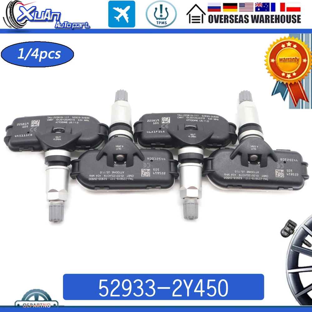 52933-2Y450 TPMS Tire Pressure Sensor Monitoring System for Hyundai IX35 Kia Sportage 2013 2014 2015 433Mhz 529332Y450