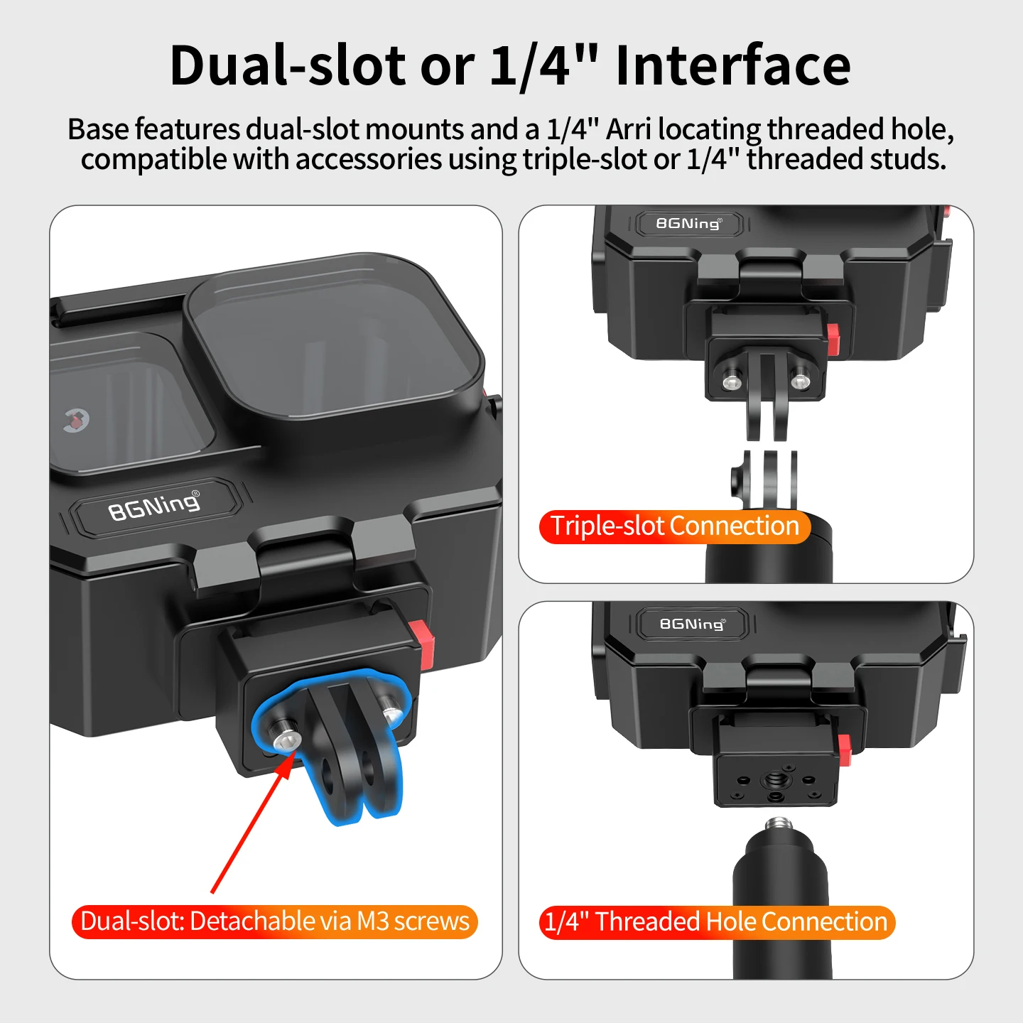 IP68 Wasserdichtes Metallgehäuse für Insta360 AcePro Ace Pro 2 Action-Kamera Unterwasser-Tauch-Magnetische Schnellverschluss-Halterung – Detail 12