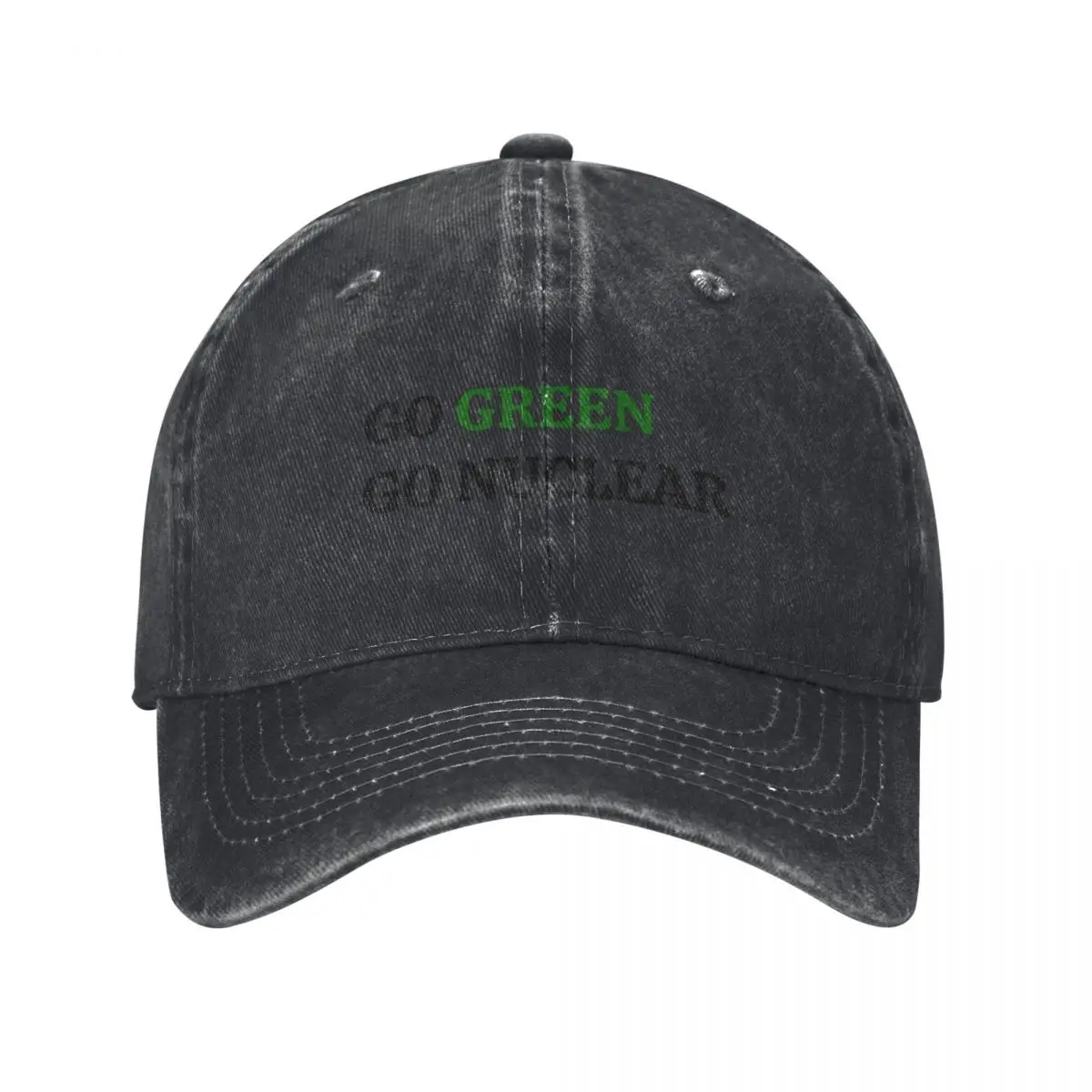 Go green go nuclear Baseball Cap Luxury Man Hat Thermal Visor Men's Luxury Women's