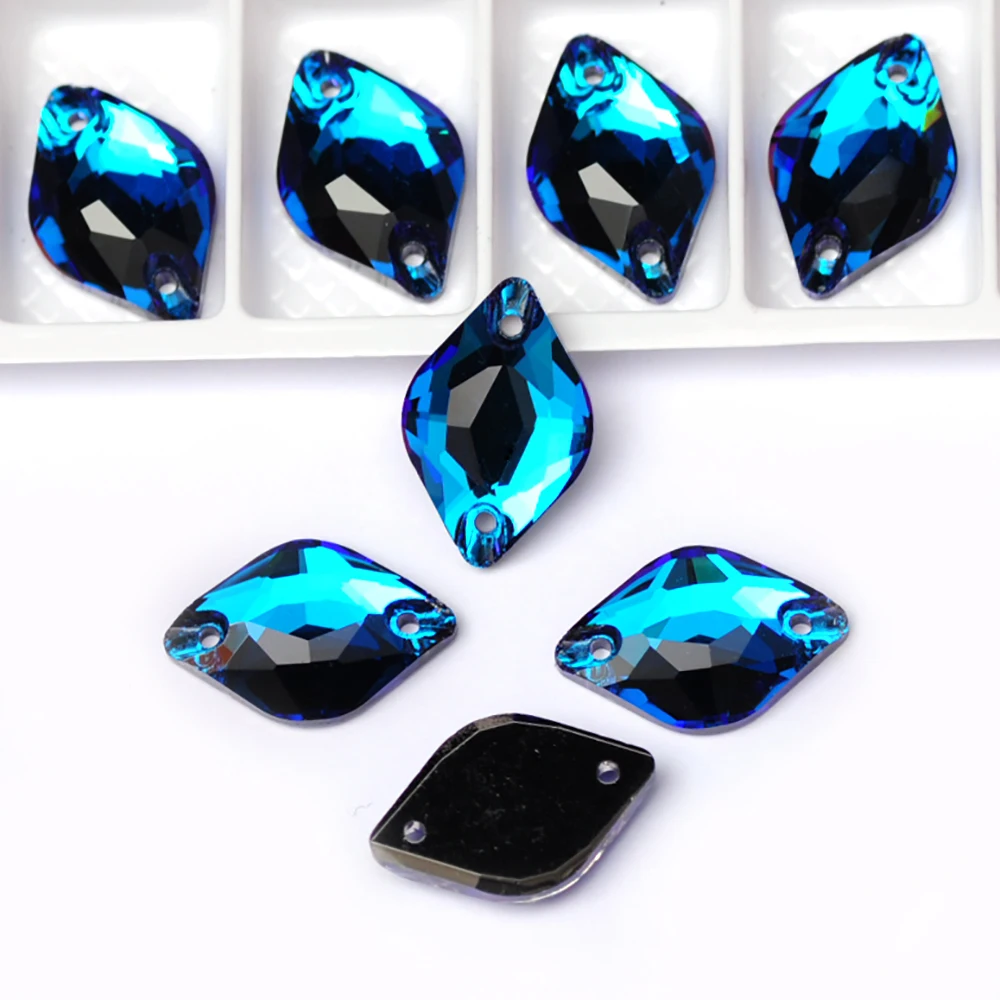 PUBRILEX Glas K9 Strass Zitrone mit abgeschrägten Kanten zum Aufnähen, Strasssteine zum Aufnähen, DIY-Dekoration für Kleidung, Kleider und Bekleidung. – Detail 3