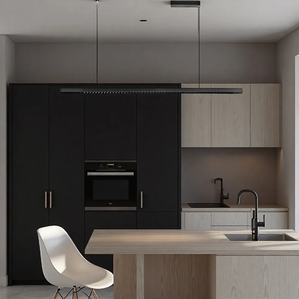 JOYINLED Pendelleuchten Restaurantlampen Nordisch Modern Minimalistisch Büro Lange Bar Esszimmer Kronleuchter Küche LED-Kronleuchter – Detail 4