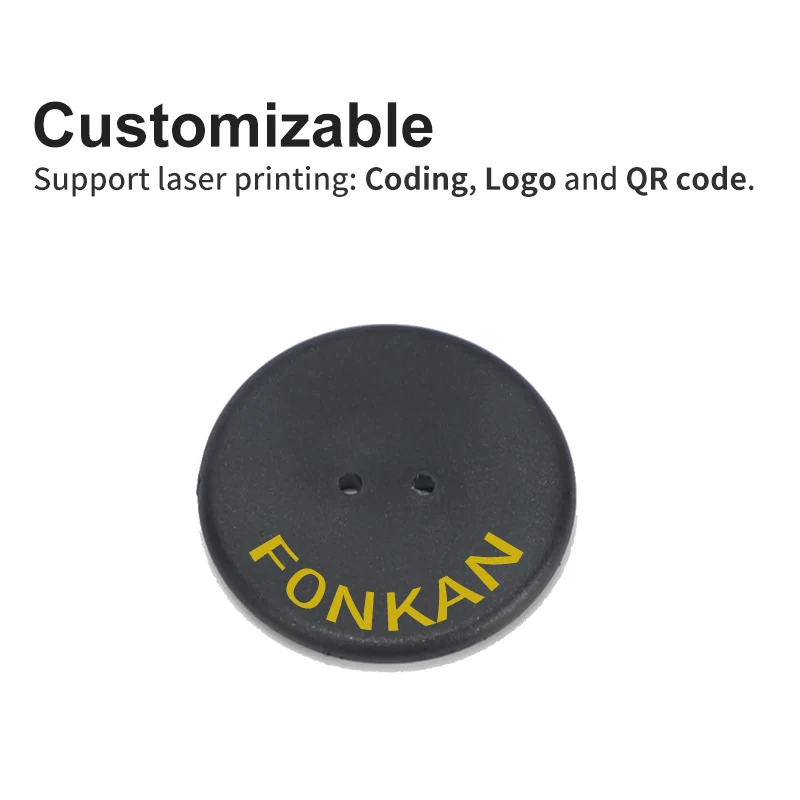 Washable Button Electronic Clothing Fabric Washing High Temperature Resistant  UHF RFID Tag