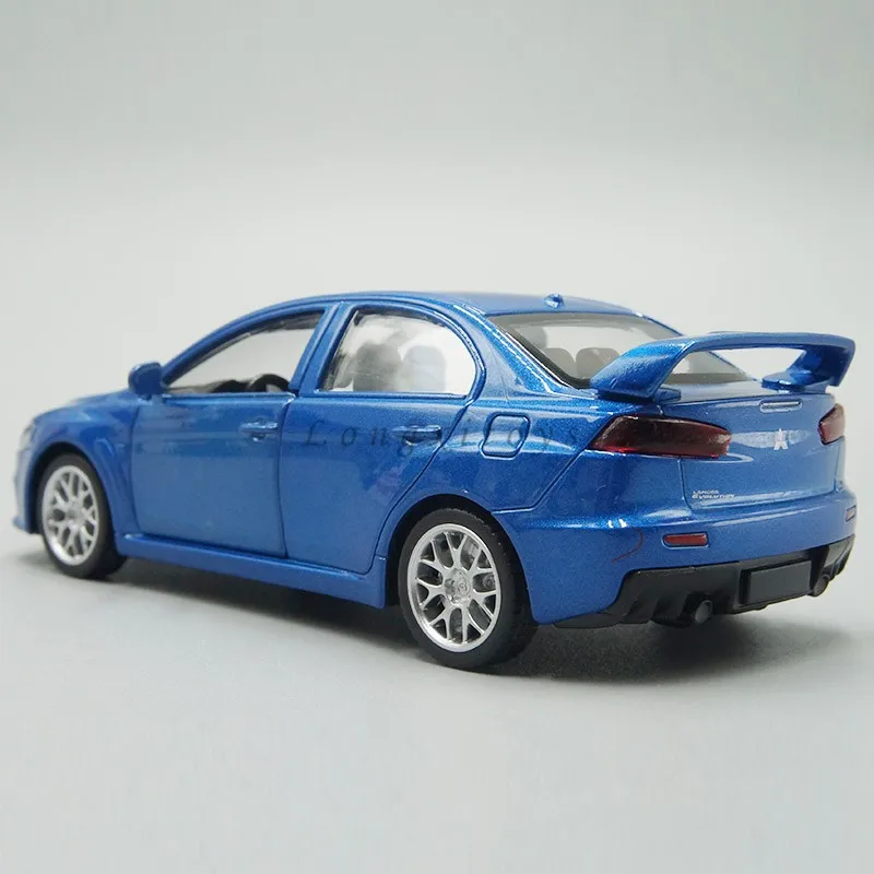 Modèle de voiture en métal moulé sous pression 1:41, réplique Miniature Lancer Evolution, jouet à retirer, cadeaux pour enfants