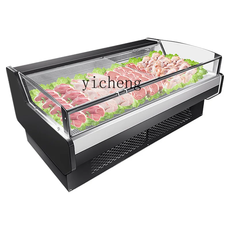 

XL Fresh Meat Display Cabinet Refrigerated Air-cooled Direct Chilled Pork Beef Deli Seafood Fresh Freezer