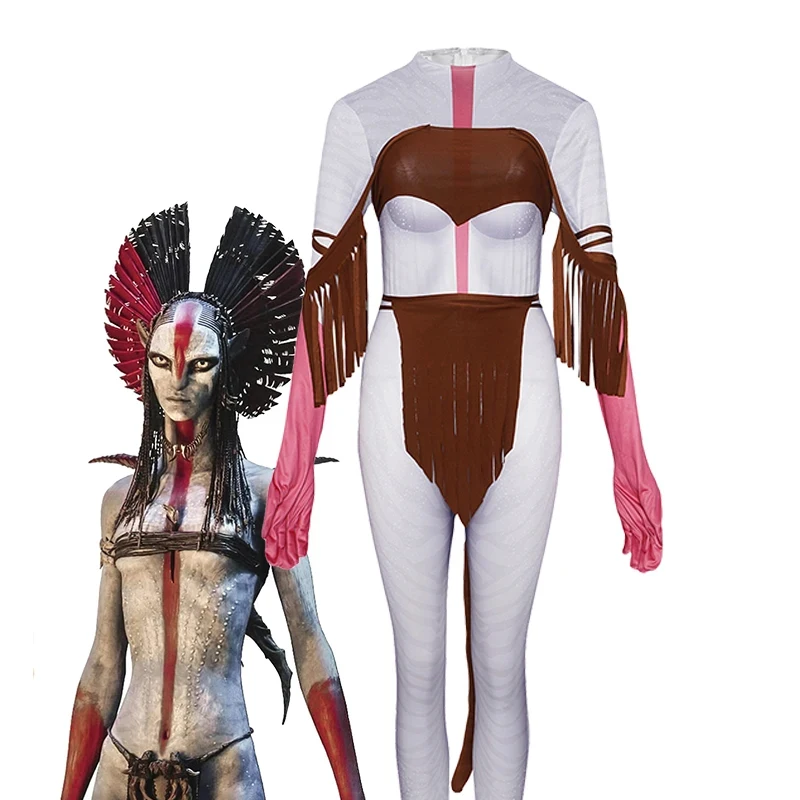 

ABC123Movie Fire and Ash Varang Cosplay Costume Women Sexy Zentai Bodysuit Jumpsuit Tribe Female Leader Role-Play Hall3'd,5;h.9/