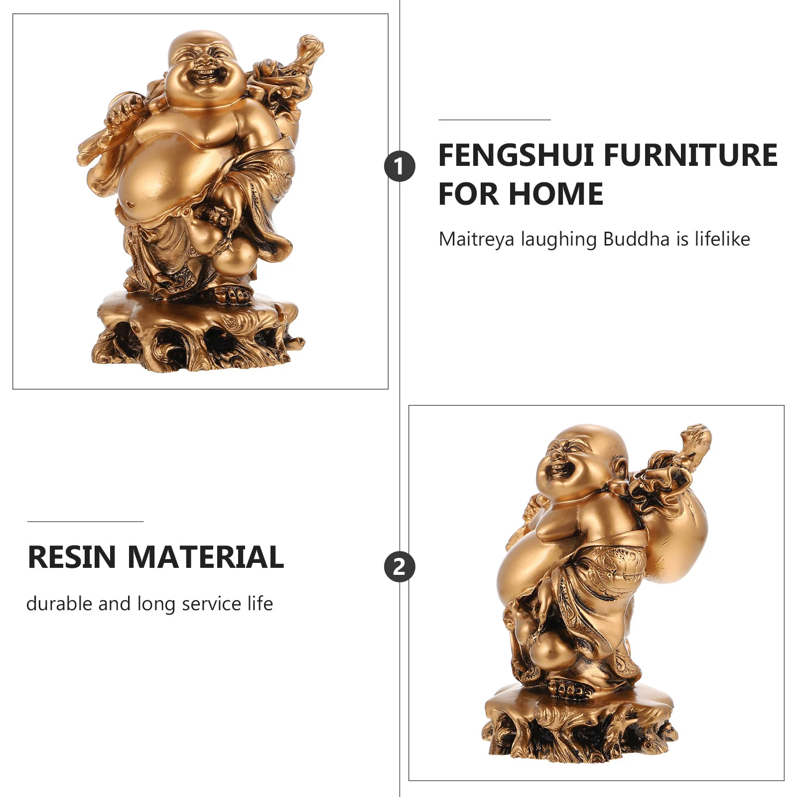 

Resin Buddha Statue Household Buddha Ornament Decorative Desk Decor Unique Creative Design Desktop Buddhism Office Decor