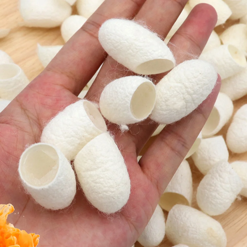 20 piezas bolas exfoliantes naturales de gusano de seda para limpieza Facial, herramientas de cuidado Facial para fregar el cuerpo