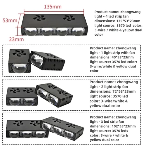 Imagen 2 del producto Luz de trabajo para parrilla de coche, faros LED para parachoques, faros antiniebla, lente de proyector, Mini luz de conducción, luces auxiliares para coche y motocicleta, 2 uds.