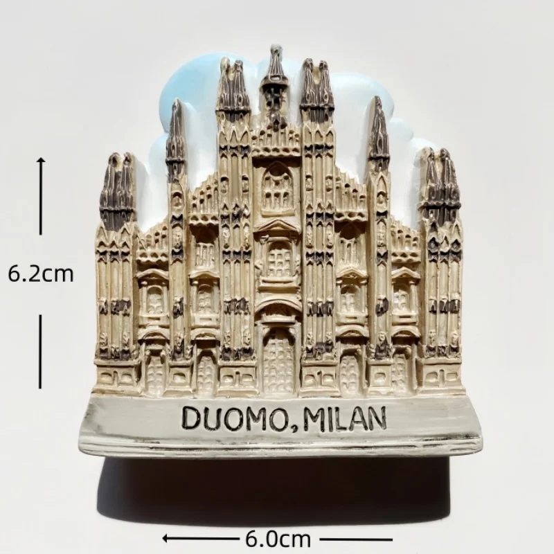ميلانو، إيطاليا، ثلاثية الأبعاد الإبداعية، العمارة الكنيسة، الهدايا التذكارية السياحية، اللوحات المصنوعة يدوياً، الملصقات المغناطيسية الزخرفية